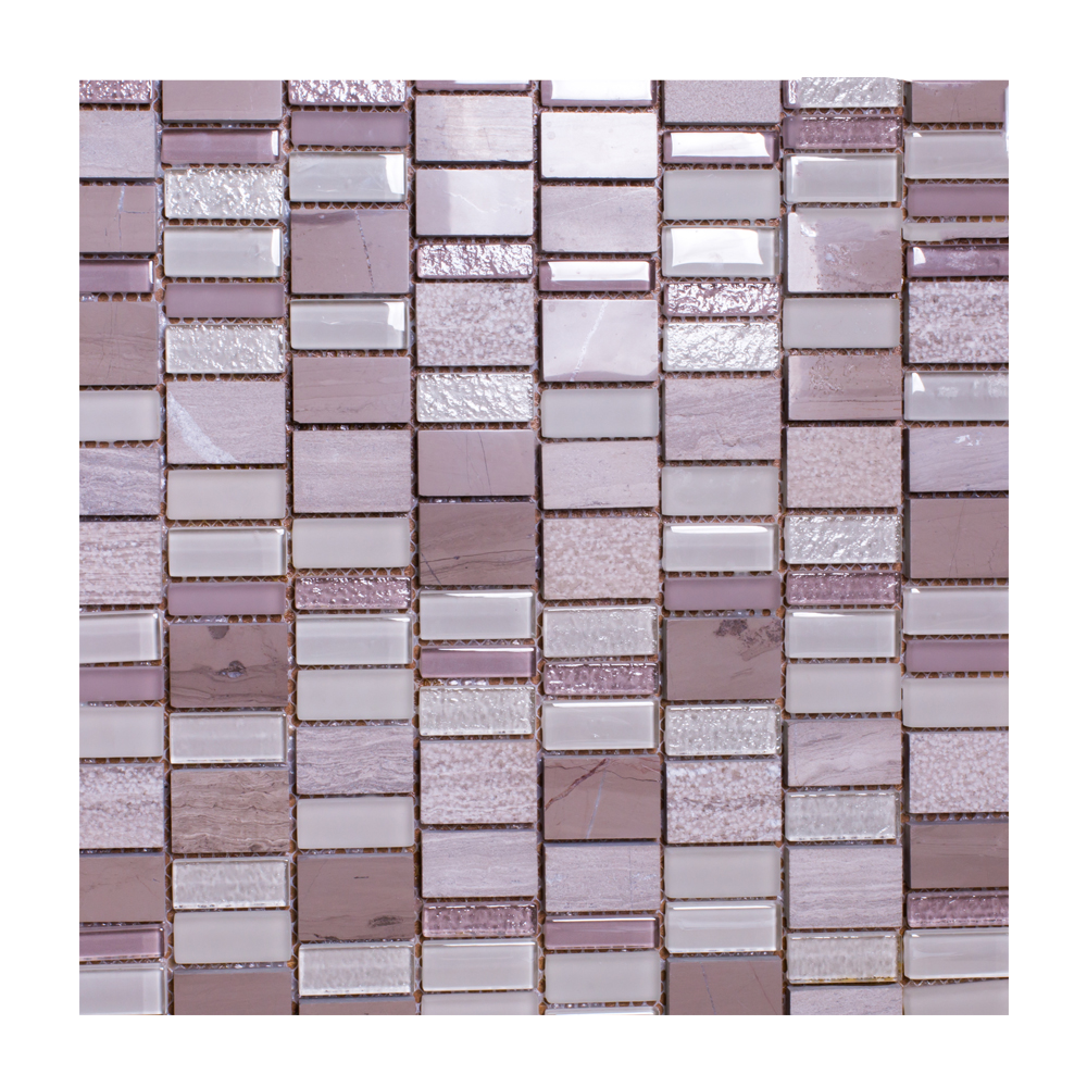 K16313MWT: Stone/Glass Mosaic Tile 30.2x29.6