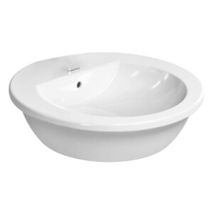 Darling: Over Counter Basin, 47cm 1Tap Hole, White