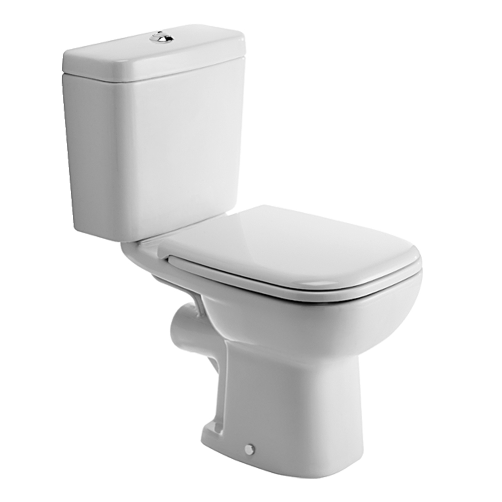 D-Code: WC Pan: Close Coupled, White