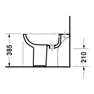 D-Code: Bidet, 54cm, 1Tap Hole: White