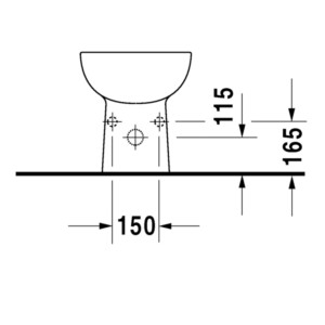 D-Code: Bidet, 54cm, 1Tap Hole: White