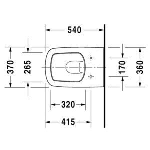 DuraStyle: WC Pan, Wall Hung: 54cm, White