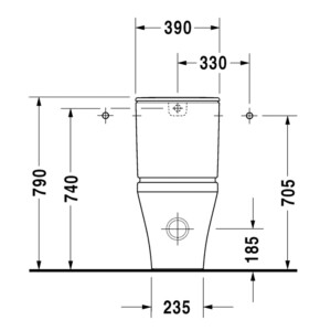 DuraStyle: WC Pan: White , Close Coupled