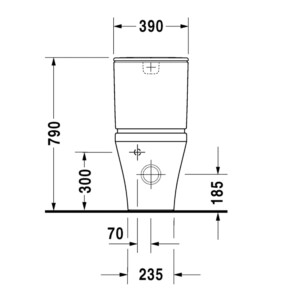 DuraStyle: WC Pan: White , Close Coupled