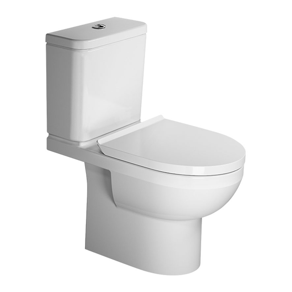 Durastyle Eco: WC Pan: Rimless Close Coupled 65cm, White