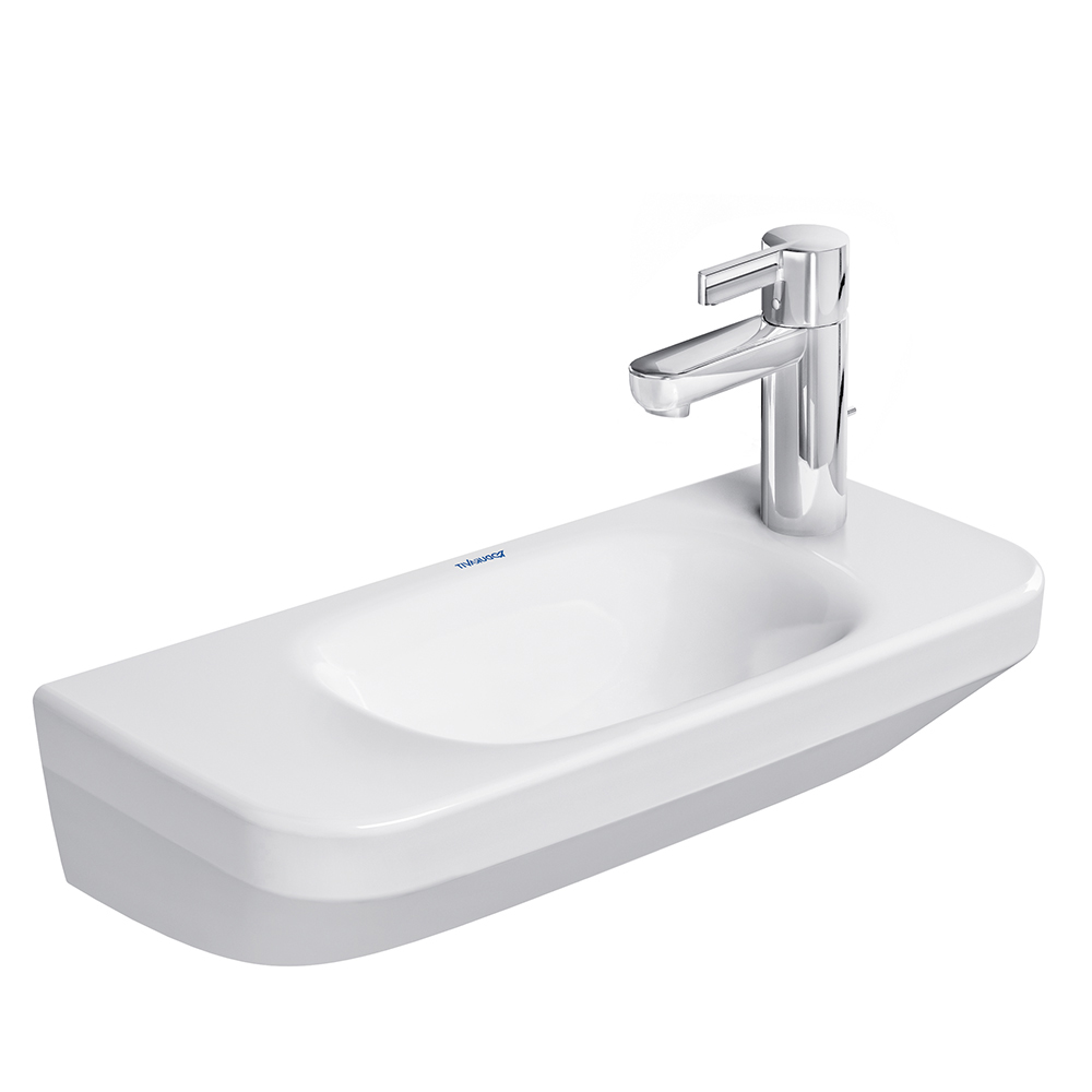 Duravit: Durastyle: Handrinse Washbasin Without OverFlow, With Tap Platform; White, 50cm #0713500000