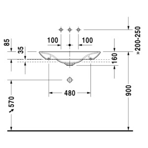 Foster: Over Counter Basin: 50cm, White