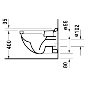 Starck 3: WC Pan: Wall Hung, White