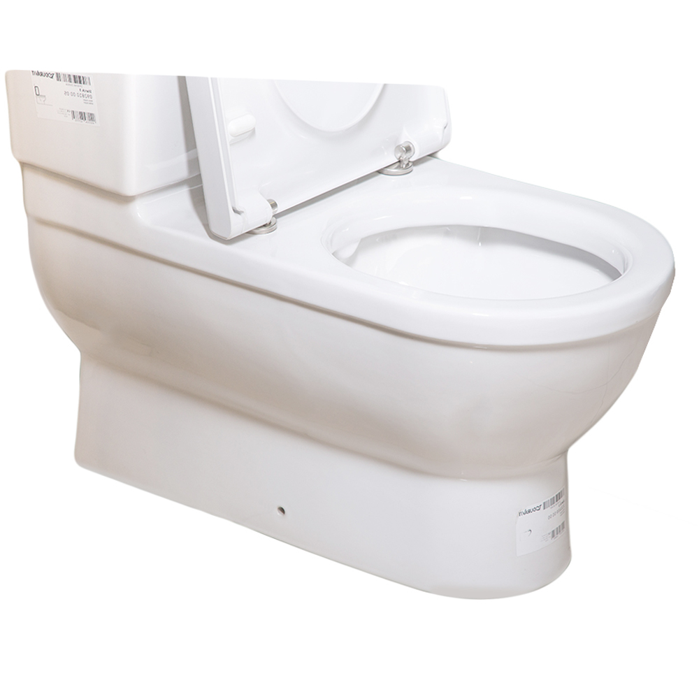 Starck 3: WC Pan: Back to Wall With Vario Outlet; 74cm Close Coupled, White