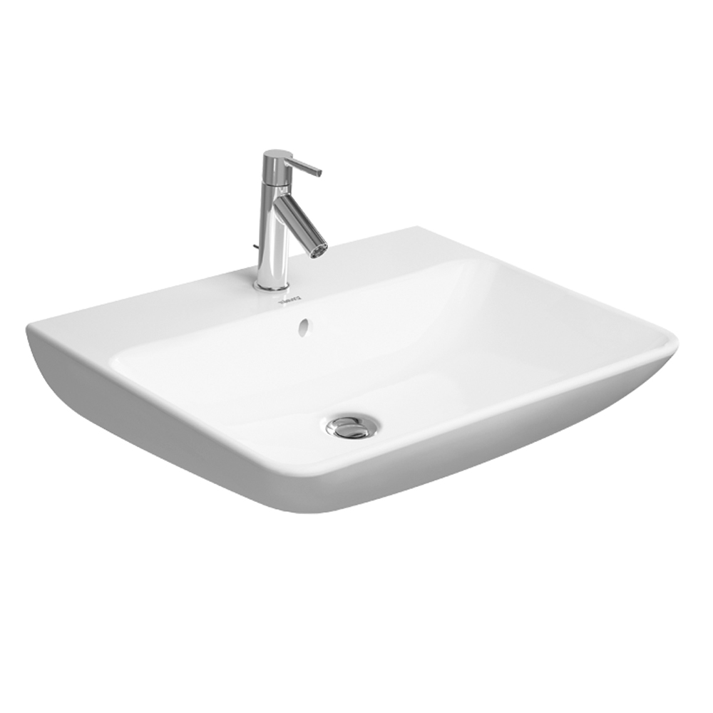 Duravit: Me by Starck: Washbasin With Overflow, 1 Tap Hole: White, 65cm #2335650000