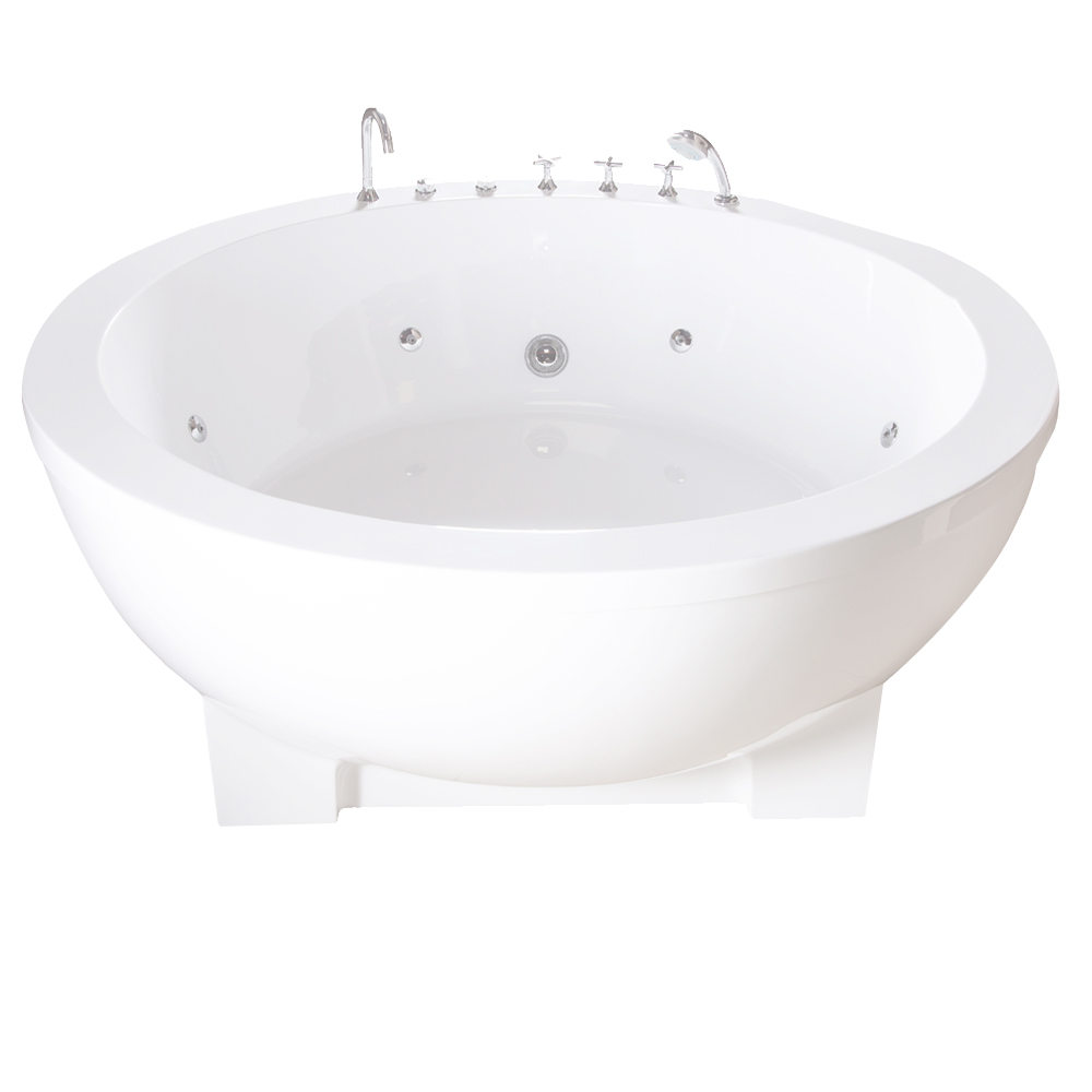 FSHN: Massage BathTub : 1800x1800x670mm : White #D-8001-180