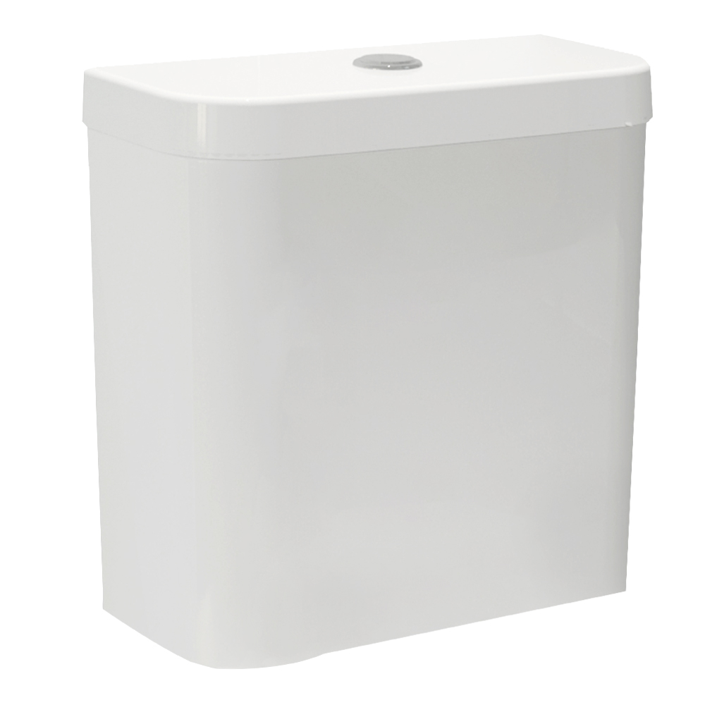 Elodie: Cistern; Dual Flush With Fittings, White
