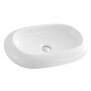 Art-Deco: Washbasin; (63.5x44x12)cm, White