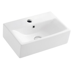 Art-Deco: Washbasin; (36.5x24.5x10.5)cm, White