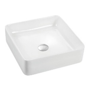 Art-Deco: Washbasin; (41x41x11)cm, White