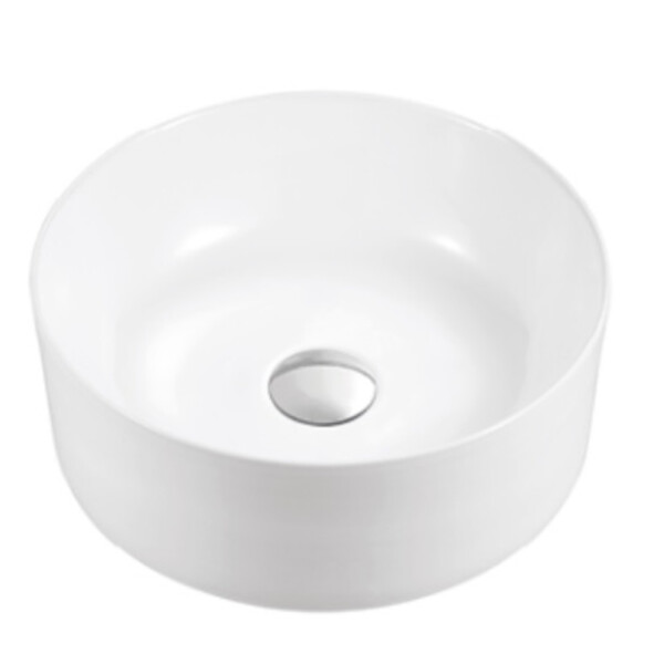 Art-Deco: Washbasin; (41x41x14)cm, White