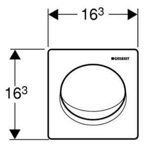 Geberit: Pneumat Urinal Finish Set: Chrome Plated