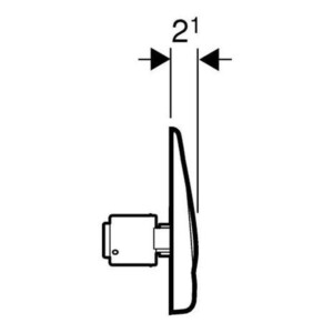 Geberit: Pneumat Urinal Finish Set: Chrome Plated