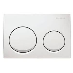 Geberit: Actuator Plate, Alpha 10: White, Chrome Plated