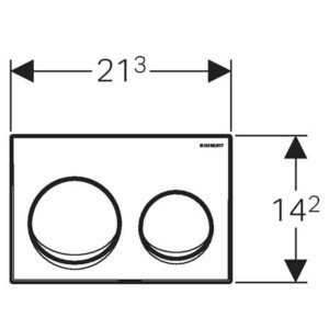 Geberit: Actuator Plate, Alpha 10: White, Chrome Plated