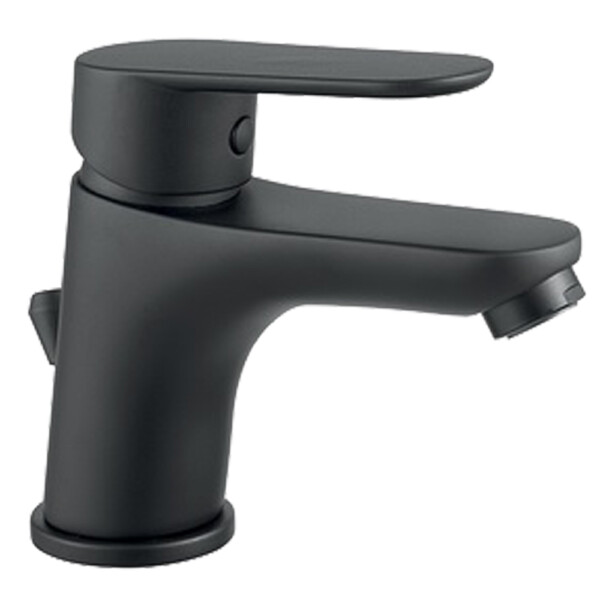 Miro Italy: Single Lever Basin Mixer With Waste; Matt Black