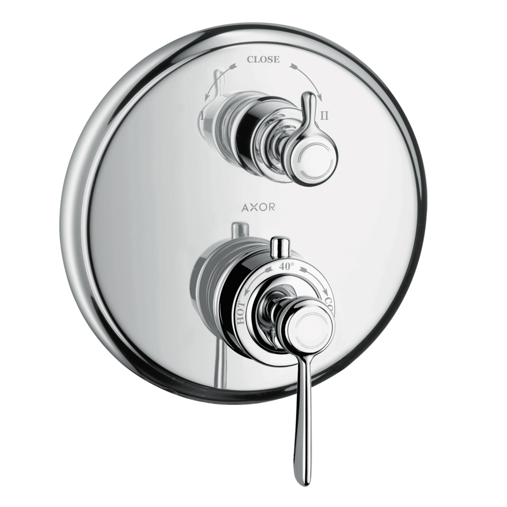 Hansgrohe Axor Montreux: Finish Set With Shut-Off Valve For Conc.Thermostatic Shower Mixer; C.P #16820000