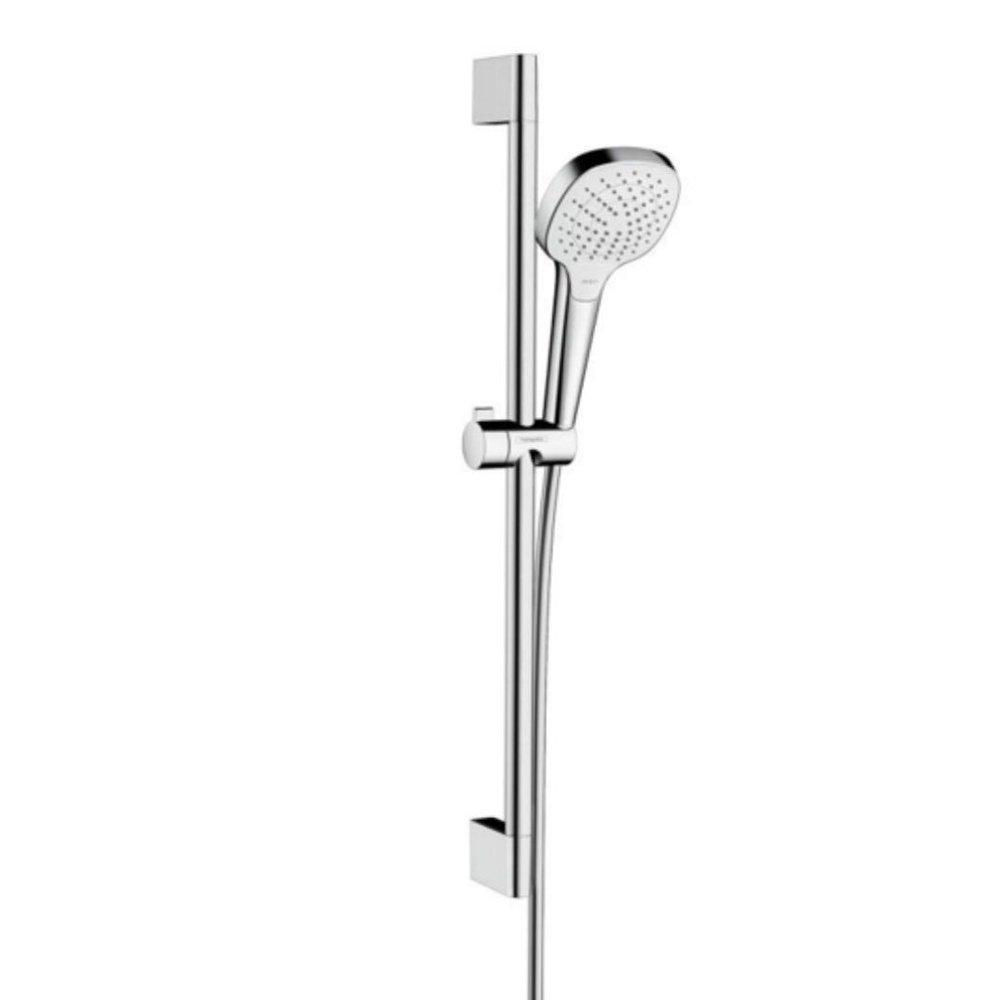 Hansgrohe Croma Select E Vario: Shower Kit & Rail: White/CP #26582400
