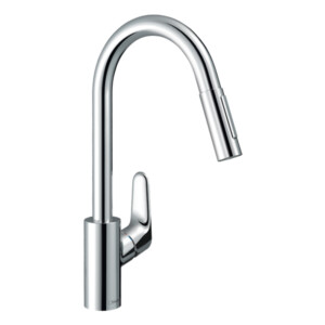 Focus: Sink Mixer: Pull Out: Chrome Plated