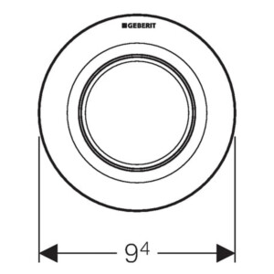 Geberit: Single Flush Pneumatic Button For Concealed Cistern