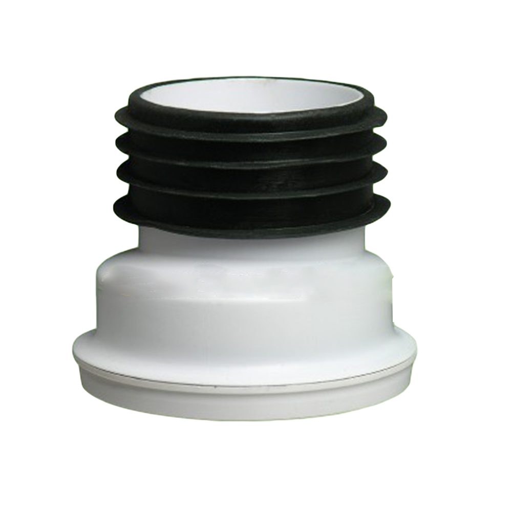 WC Connector: 4in, PVC