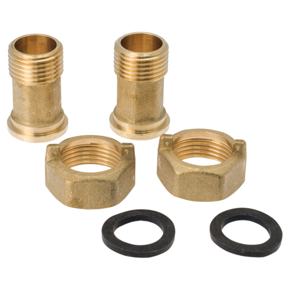 Water Meter: Spare Part Kit Set For DN15 (2Nuts, 2Tailpieces, 2Gaskets) #RAC1-K