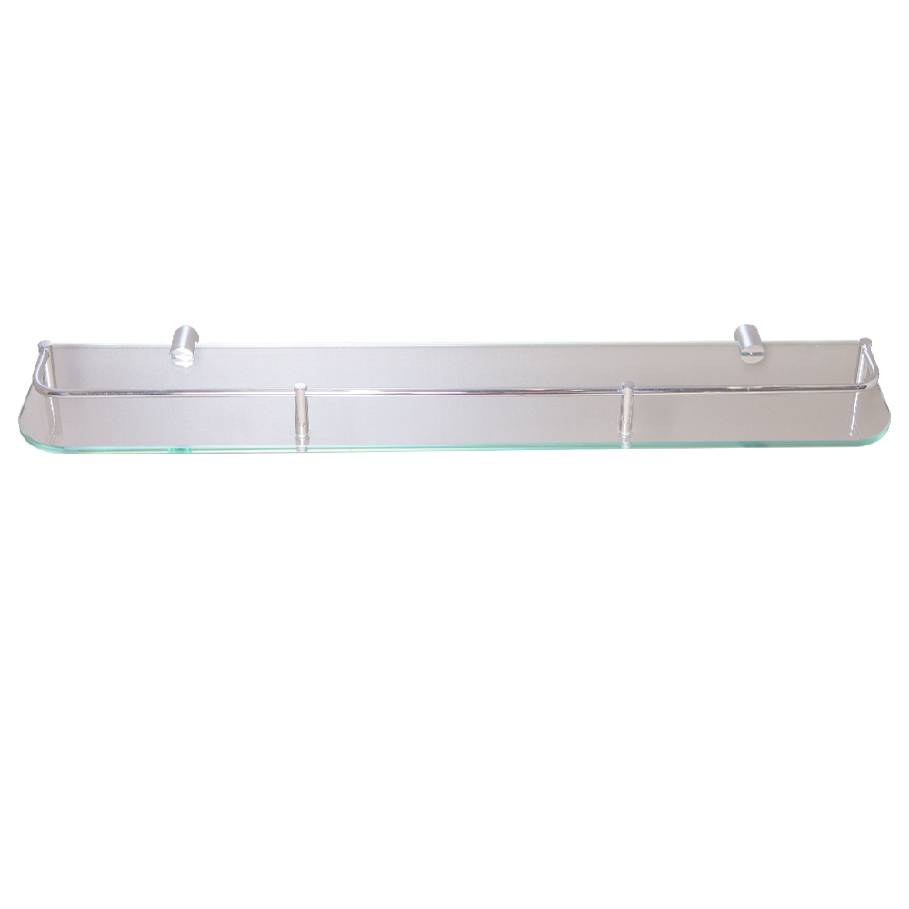 Bathroom Shelf : Glass, Chrome Plated