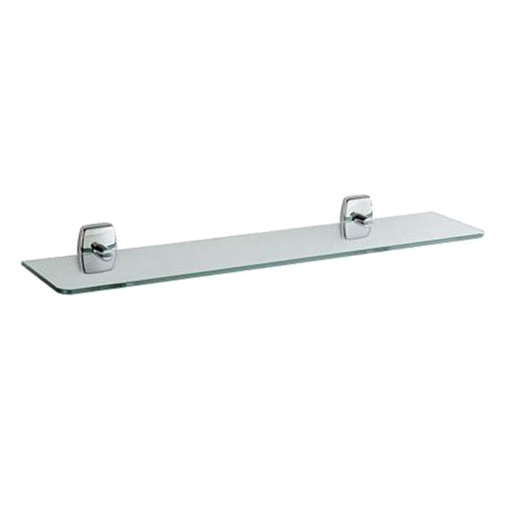 Bathroom Shelf : Glass, Chrome Plated