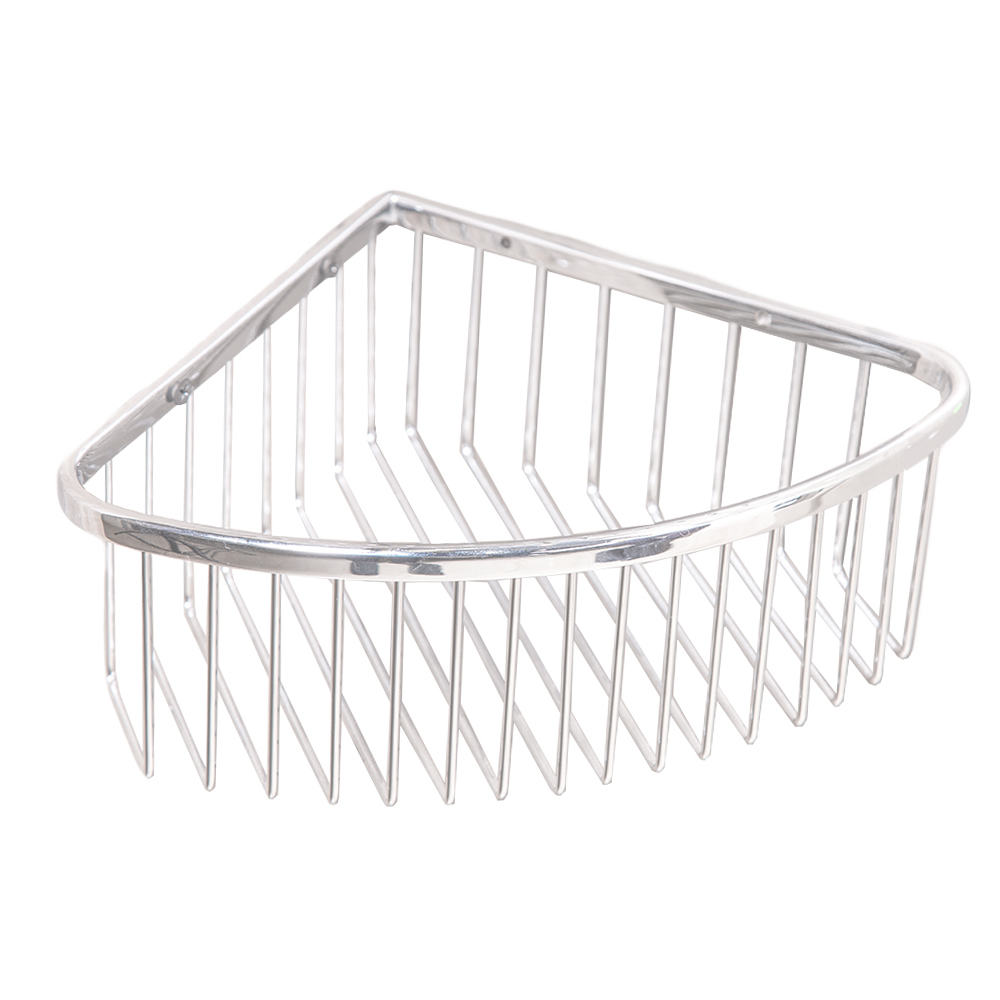 Soap Basket, Corner : Chrome Plated