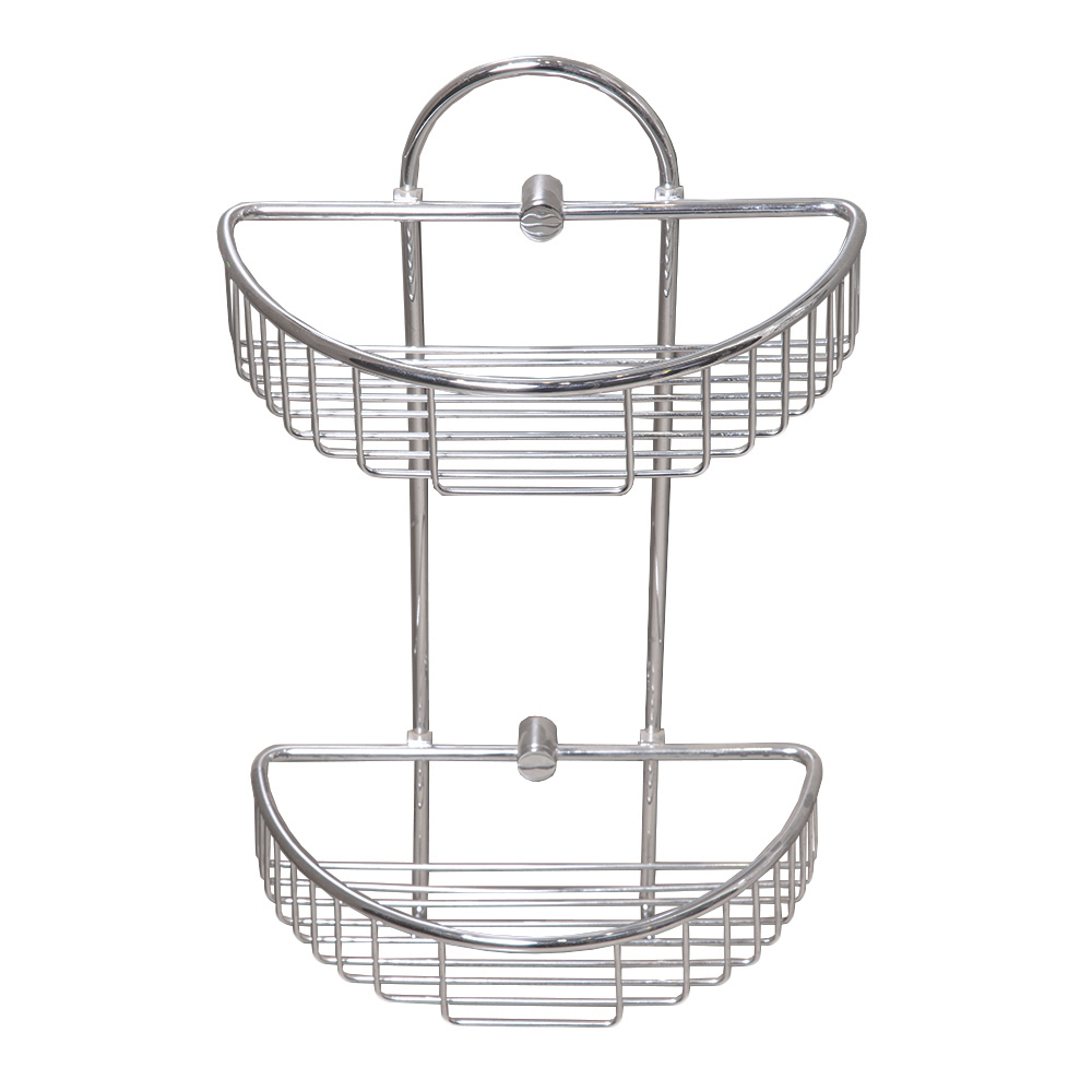 Soap Basket: Double, Chrome Plated