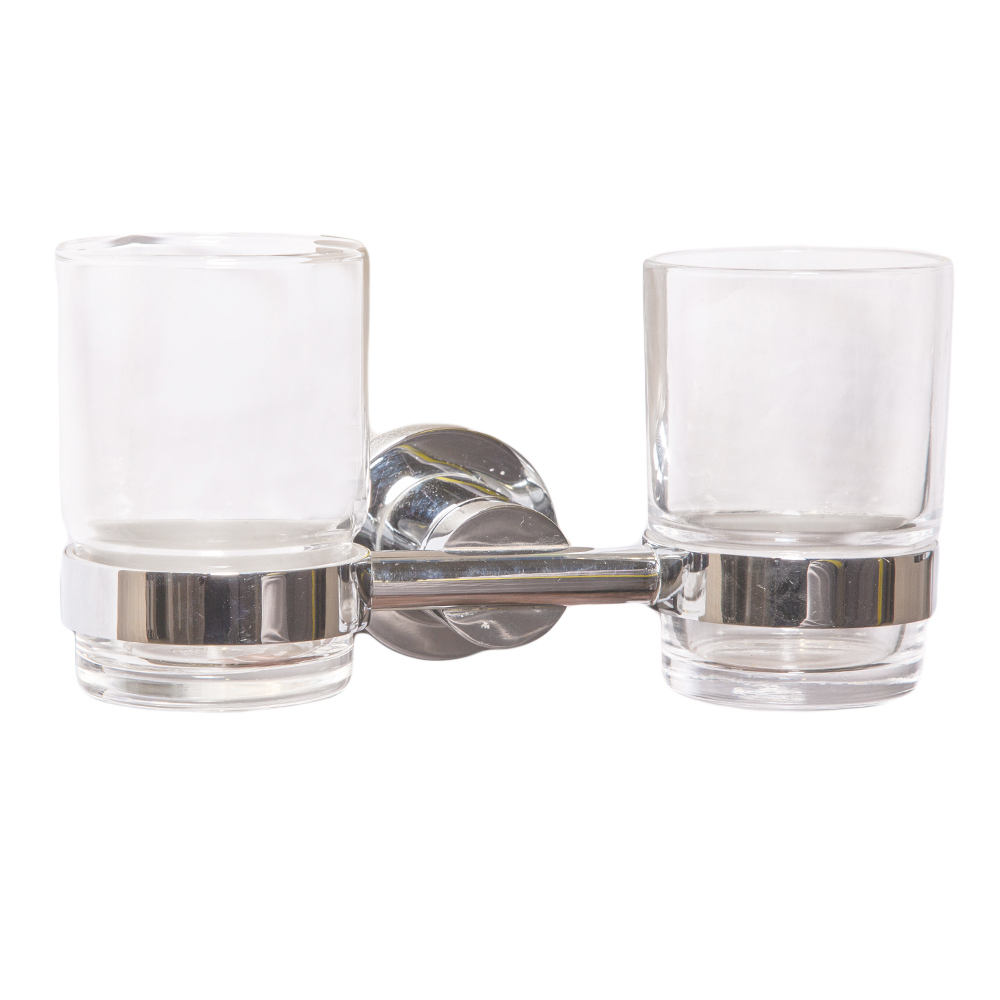 DALI: Twin (double) Tumbler Holder with Glass: C.P. : Ref. BMA42