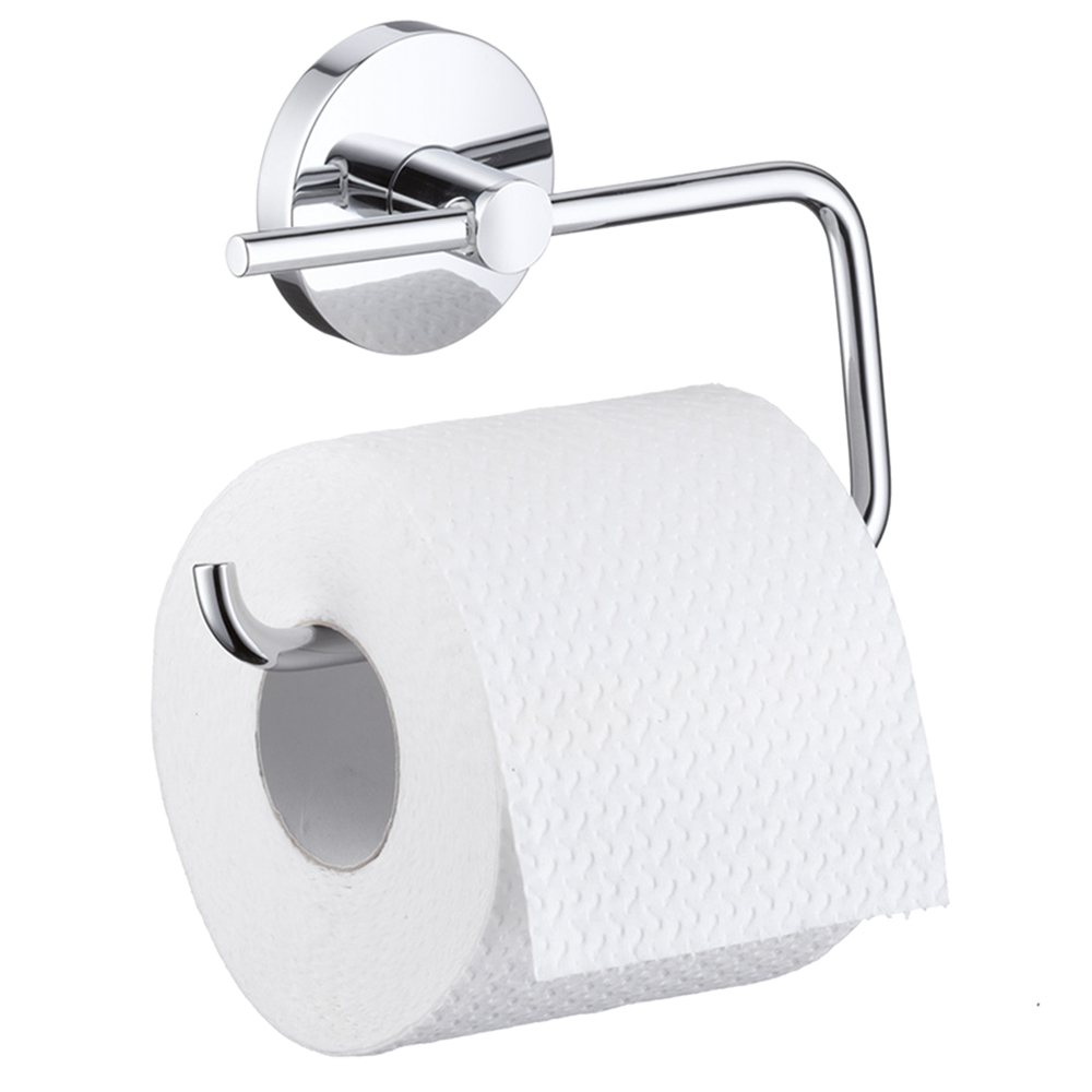 Logis: Toilet Paper Roll Holder Without Cover, Chrome Plated