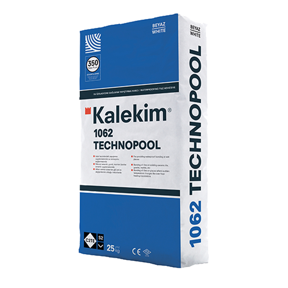 Kalekim TechnoPool 1062 Tile Adhesive: White: 25kg bag
