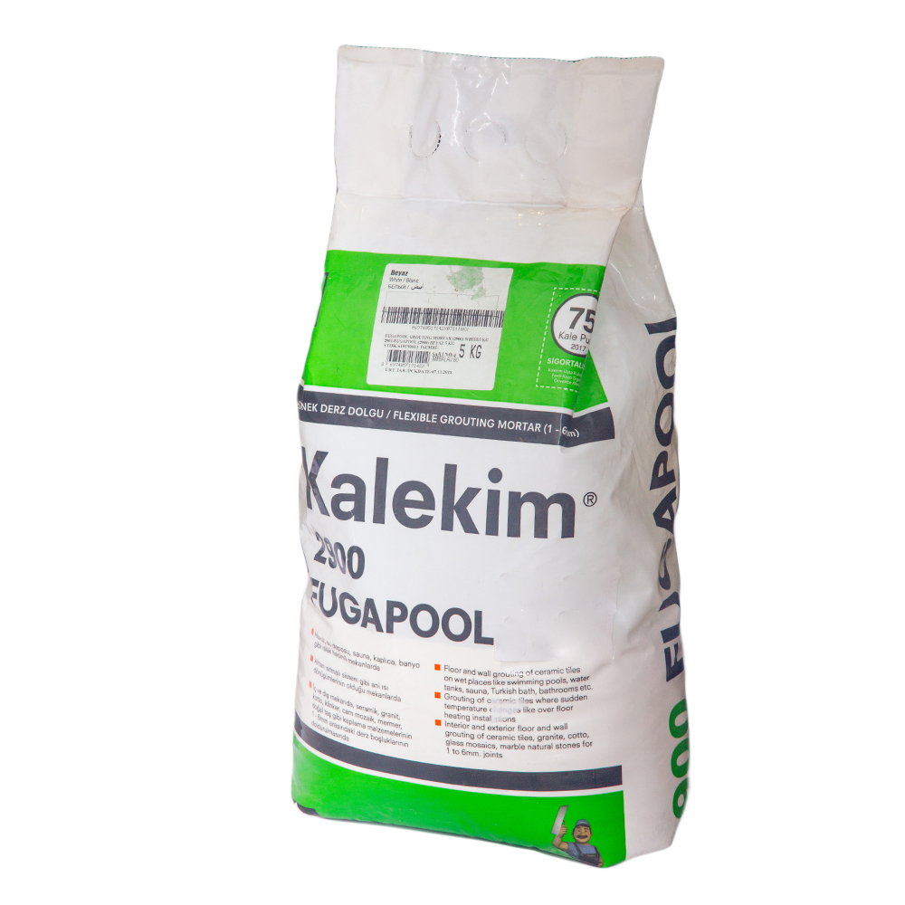 Kalekim: Fugapool Grout: White, 5kg bag - Antifungal