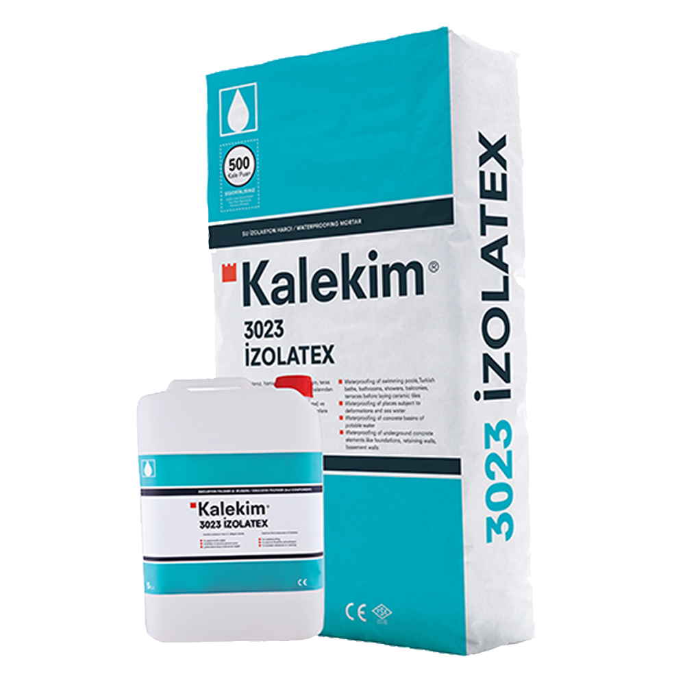 Kalekim: Izolatex 3023 Waterproofing Mortar 20kg +Solvent 5ltr