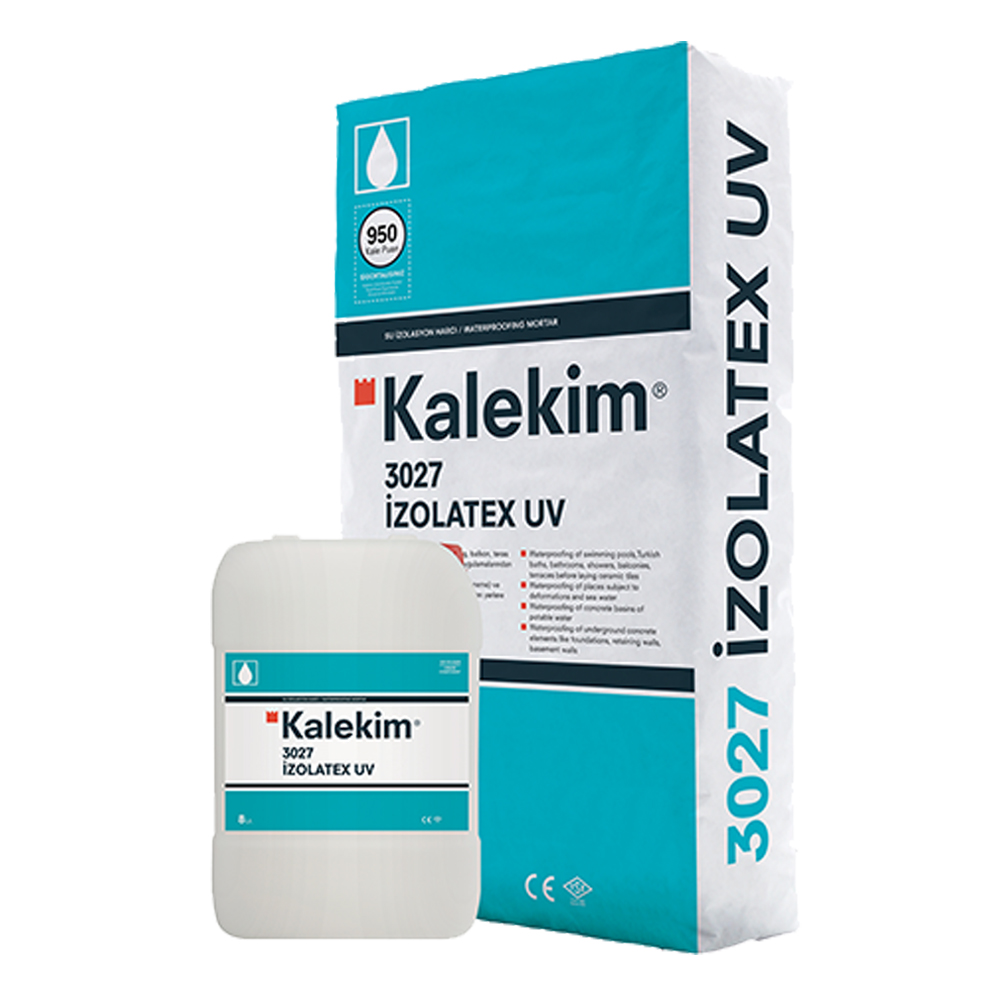 Kalekim: Izolatex UV 3027 Waterproofing Mortar 25kg +Solvent 8L