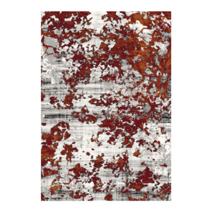 SAHAN: Super Soft Frieze 4200 Carpet Rug: (80x150)cm, White Red