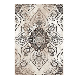 SAHAN: Super Soft Frieze 4200 Carpet Rug: (80x150)cm, White Brown