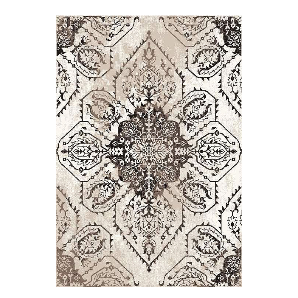 SAHAN: Super Soft Frieze 4200 Carpet Rug: (80x150)cm, White Terra