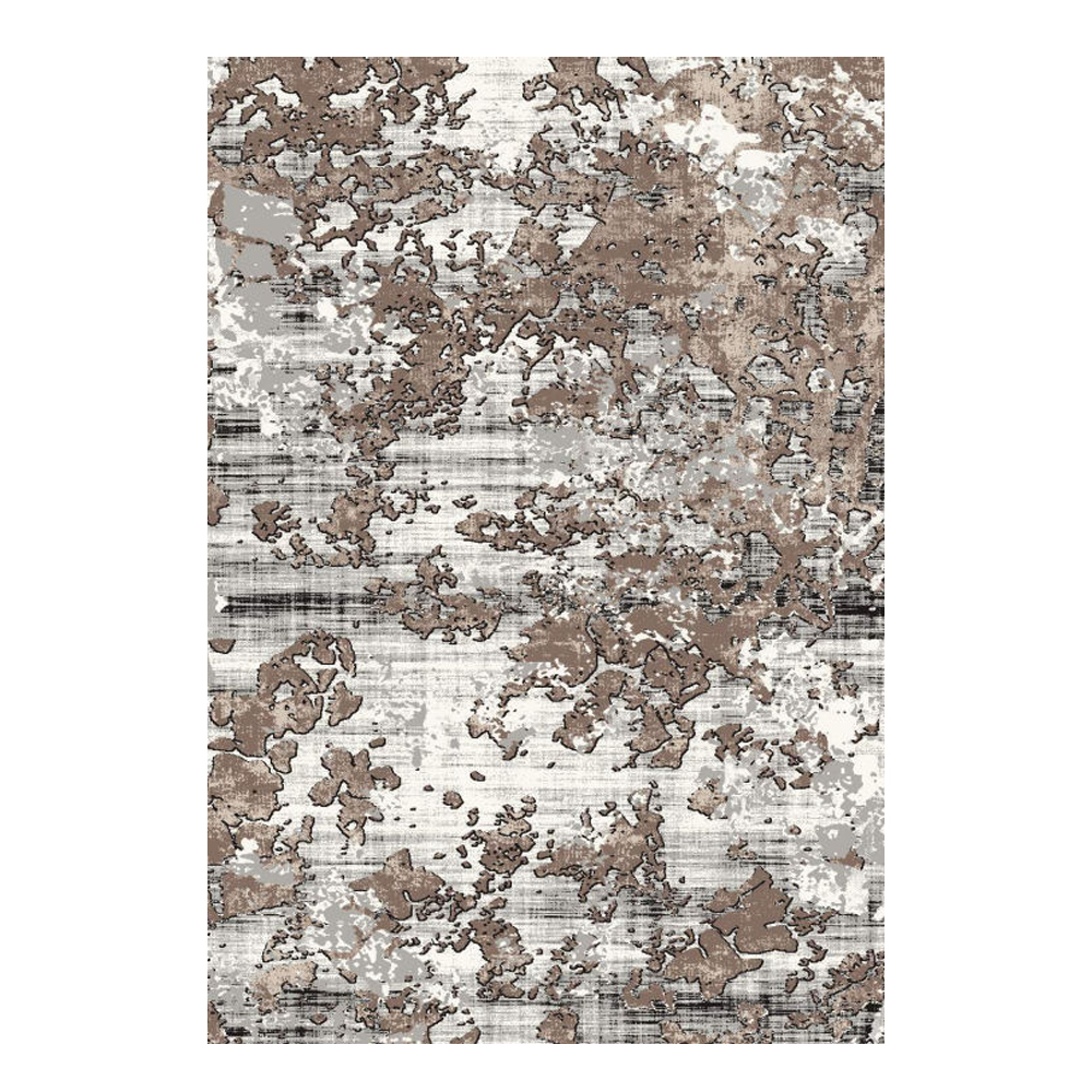 SAHAN: Super Soft Frieze 4200 Carpet Rug: (80x150)cm, White Brown