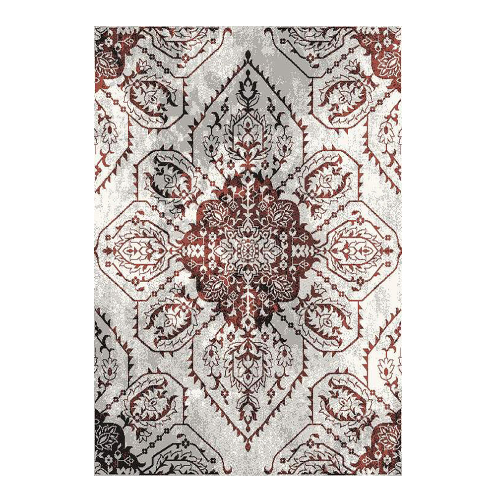 SAHAN: Super Soft Frieze 4200 Carpet Rug: (80x150)cm, White Terra