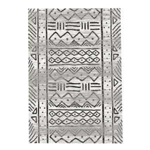 SAHAN: Super Soft Frieze 4200 Carpet Rug: (80x150)cm, White Anthracite