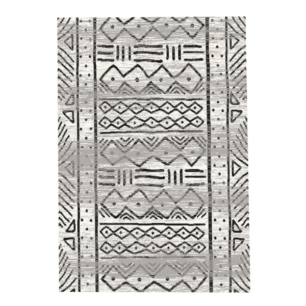 SAHAN: Super Soft Frieze 4200 Carpet Rug: (80x150)cm, White Anthracite