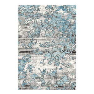 SAHAN: Super Soft Frieze 4200 Carpet Rug: (160x230)cm, White Blue