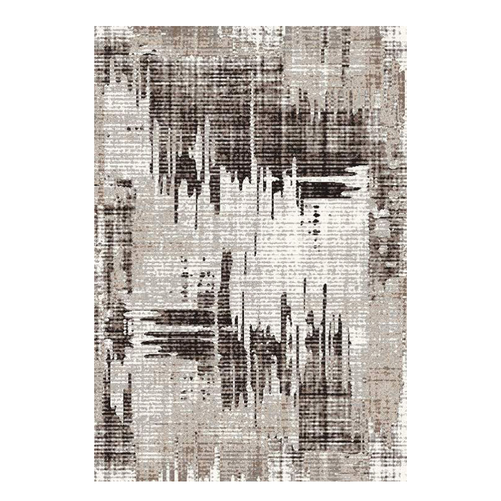 SAHAN: Super Soft Frieze 4200 Carpet Rug: (160x230)cm, White Brown